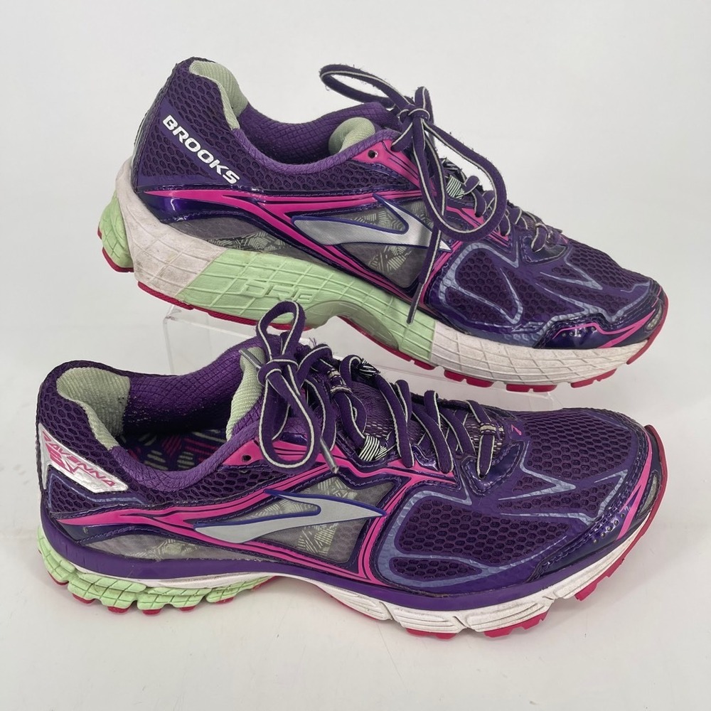 Brooks Ravenna 5 Running Jogging Shoes WOMENS Purple Pink Geometric Lace Up  11